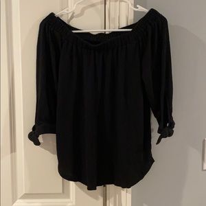 Abercrombie Black Off The Shoulder Long Sleeve